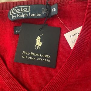 NWT XL Red Polo by Ralph Lauren Mens Vest